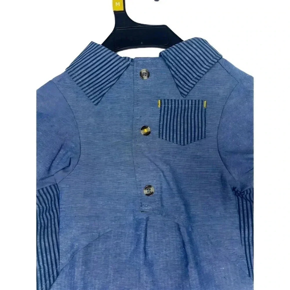 (NWOT) Bond & Co. Maritime Nautical Blue Stripe Dog Shirt – Medium - Picture 3 of 5